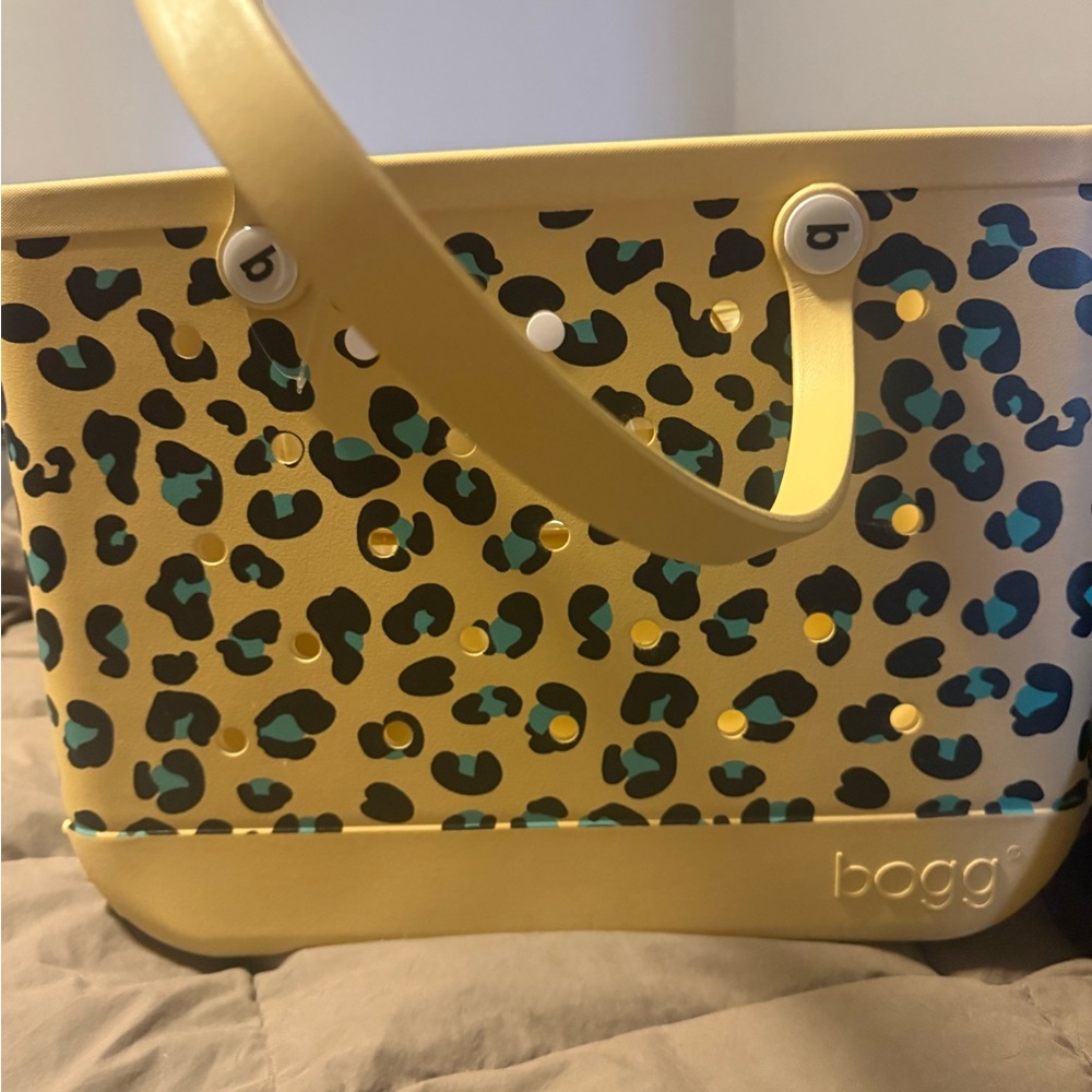 Yellow Leopard Print Tote Bag